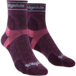 Bridgedale Women's Lightweight T2 Merino Sport 3/4 Crew Socks - Damson