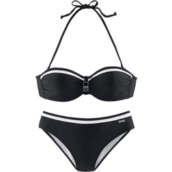 Lascana Bandeau Bikini - Black