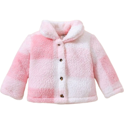 Shein Baby's Plaid Pattern Flannel Coat