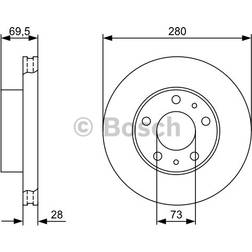 Bosch Bremseskiver Opel Fiat Peugeot 0 986 479 313