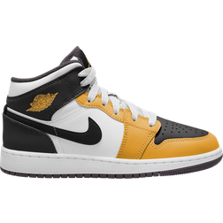 Nike Air Jordan 1 Mid GS - Yellow Ochre/White/Yellow Ochre/Black