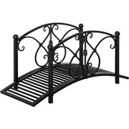 OutSunny 102L 48W 49H Classic Metal Garden Bridge with Safety Railings