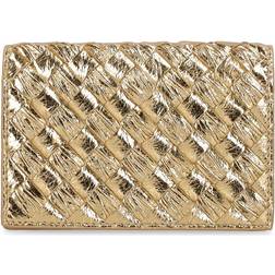 Bottega Veneta Intrecciato Leather Wallet - Gold