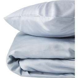 Movesgood Bamboo Bedding Set 220 x 220 50 x 60 cm Light Blue Duvet Cover Blue (220x220cm)
