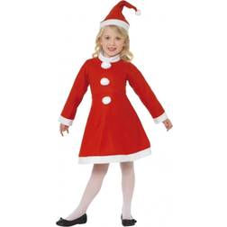 Smiffys Costume Mini Miss Santa Flanelle Enfant Rouge