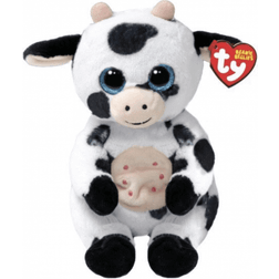 TY Mössa Bellies Herdly Ko med Glitter Blå Eyes, plysch Animaletter med den ursprungliga mjuka buken 20 cm T41287