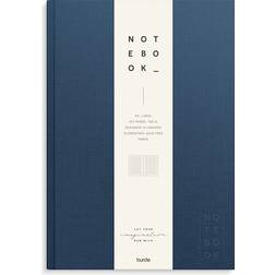 Burde Notebook Textile A4 Dark Blue Lined