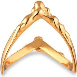 Jane Kønig Drippy V-Ring - Gold