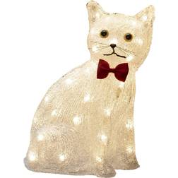 Konstsmide Sitting Cat Acrylic LED Julelampe 34cm