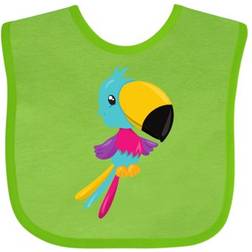 Inktastic Colorful Parrot Cute Parrot Tropical Parrot Baby Bib