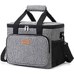 Lifewit Large Cooler Bag Shopping Bag Soft Insulated Picnic Family Cool Bag, Thermal Lunch Bag Cooling Bag for Work Beach Picnic Camping, Grey, 2