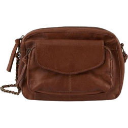 Pieces Leather Crossbody Bag - Brown