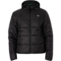 Lacoste Showerproof Padded Hood Puffer Jacket - Black