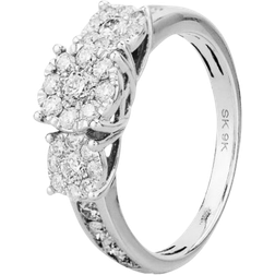 Burrells Cluster Trilogy Ring - White Gold/Diamonds