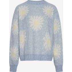 Noella Raya Knit Sweater L/S Light Blue/Offwhite Flower