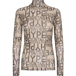 Hype The Detail Mesh Blouse - Tan/Black