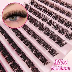 Shein 90 Pcs Lash Clusters DIY Individual Lashes Natural Look Wispy Eyelash Extension - 8-16mm