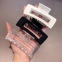 Shein 3pcs Square-Shaped Everyday Hair Claw Clips