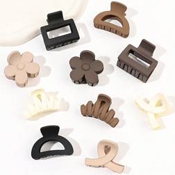Shein 10pcs Matte Flower Wave Bowknot Set