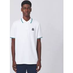 Sandbanks Badge Logo Tipped Polo White