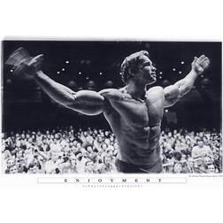 Close Up Arnold Schwarzenegger Enjoyment Multicolor Poster 91.5x61cm