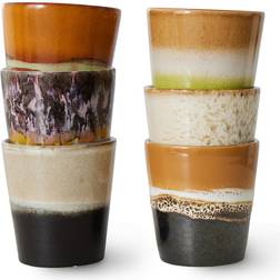 HKliving 70's mugg 6-pack Soil Mugg 18cl 6st
