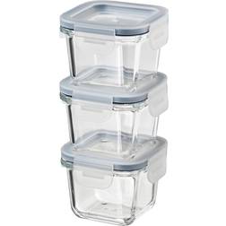 IKEA 365+ lock, fyrkantigt/glas Matlåda 18cl 3st