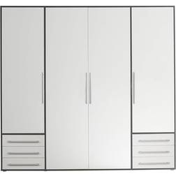 Stella Trading ‎58-474-DJ ‎White Graphite Kleiderschrank 206x194cm