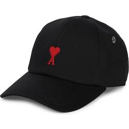 AMI Paris Embroidered Red Adc Hat - Black