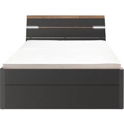 MID.YOU Oak Graphite Frame Bed 140x200cm