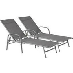 Harbour Housewares Sussex Adjustable Garden Sun Lounger