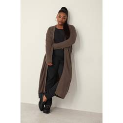 Yours Longline Cardigan Brown