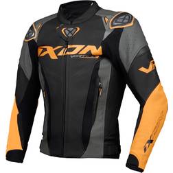 Ixon Vortex 3 Motorrad Lederjacket - Schwarz/Orange