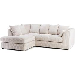 B&Q New Luxor Corner Cream Sofa 212cm 3 Seater