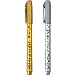 Metallic Craftwork Pen Silver Gold 12-pack