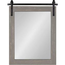 Kate and Laurel Rustic Gray Wall Mirror 21.9x30.2"