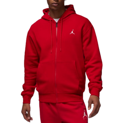 NIKE Jordan Essentials Men's Full-Zip Fleece Hoodie - Gym Red/White