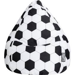 Sitting Point Soccer L Black/White Sækkestol
