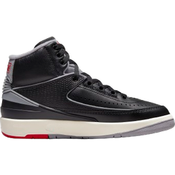 NIKE Air Jordan 2 Retro GS - Black/Fire Red/Sail/Cement Grey