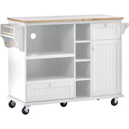 Bed Bath & Beyond Kitchen Island White Trolley Table 18.1x50.8"