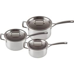 Le Creuset 3-Ply Stainless Steel Set med lock 3 delar