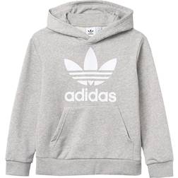 adidas Junior Trefoil Hoodie - Medium Grey Heather/White (GE1979)