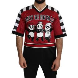 Dolce & Gabbana Oversize Panda Men's T-shirt - Red/Black