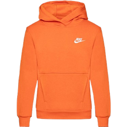 Nike Big Kid's Sportswear Club Fleece Pullover Hoodie - Campfire Orange/White (FD3000-893)