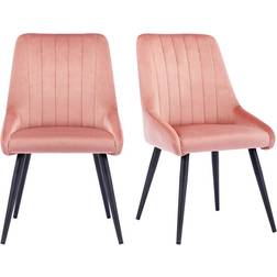 Fairmont Park Velvet Dark Pink Kitchen Chair 91cm 2pcs