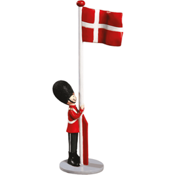 Soldier at Flagpole Red Dekorationsfigur 30cm