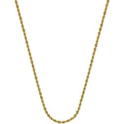 JewelryWeb Hollow Rope Chain Necklace - Gold