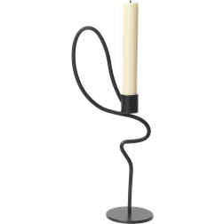ferm LIVING Valse Black Lysestage 28cm