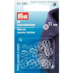 Prym Counter Buttons Transparent 11mm 20-pack