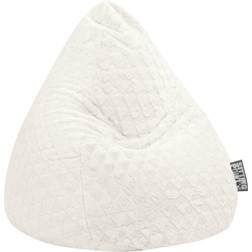 Sitting Point Fluffy Hearts L White Sækkestol 120L